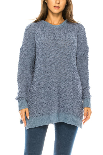 HOODIE LONG SLEEVE SIDE SLIT TUNIC SWEATER HOODIE LONG SLEEVE SIDE SLIT TUNIC SWEATER